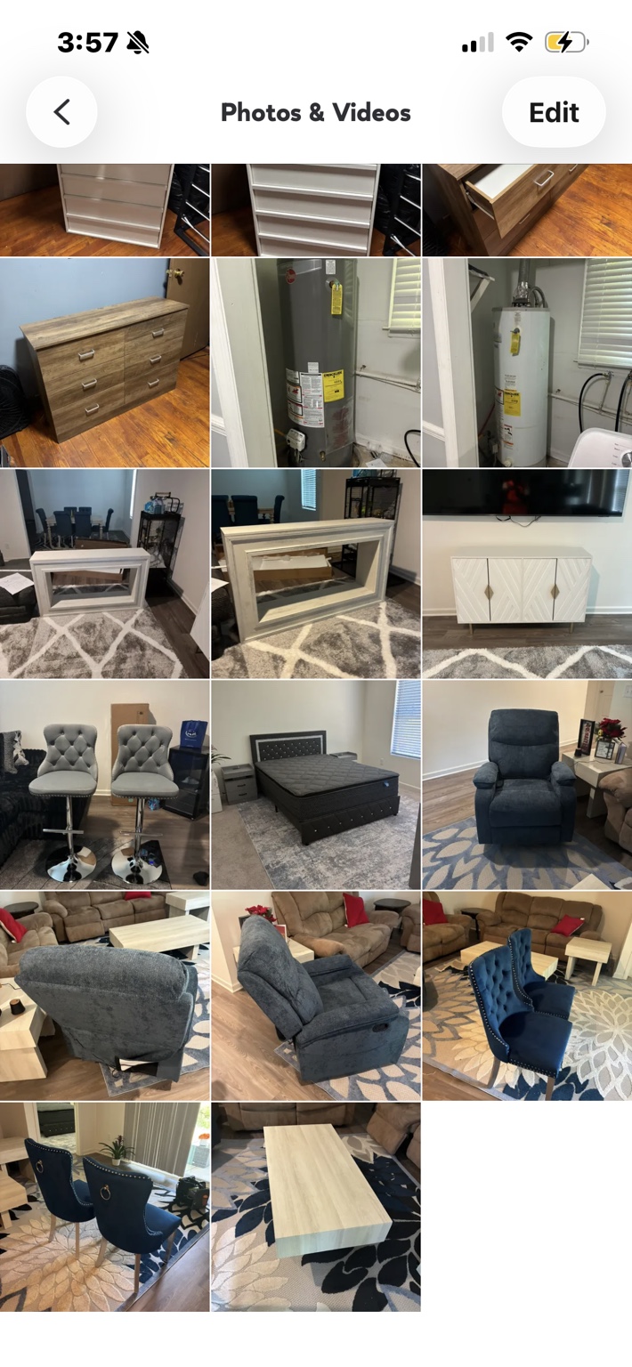 Collection of completed furniture assembly projects